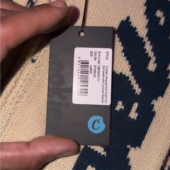 Cookies 1983 KNIT SCARF Full Zip Hoodie Sz Large - Picture 2 of 4